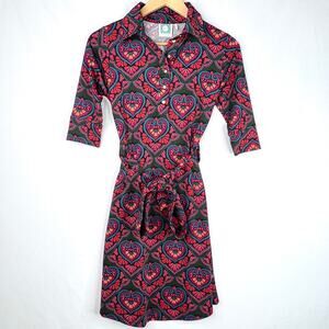 Vera Fishbaugh Vfish Funky Long Sleeve Dress XS